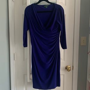 dark purple blueish long sleeve dress